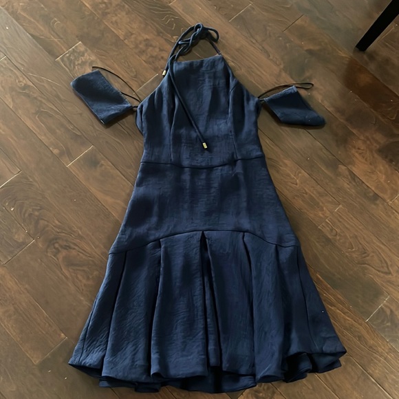 PS the Label Dresses & Skirts - PS the Label Navy Dress with Halter tie up